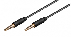 AUX кабель Jack 3.5mm - 0.5m черный (AWM 110-02)